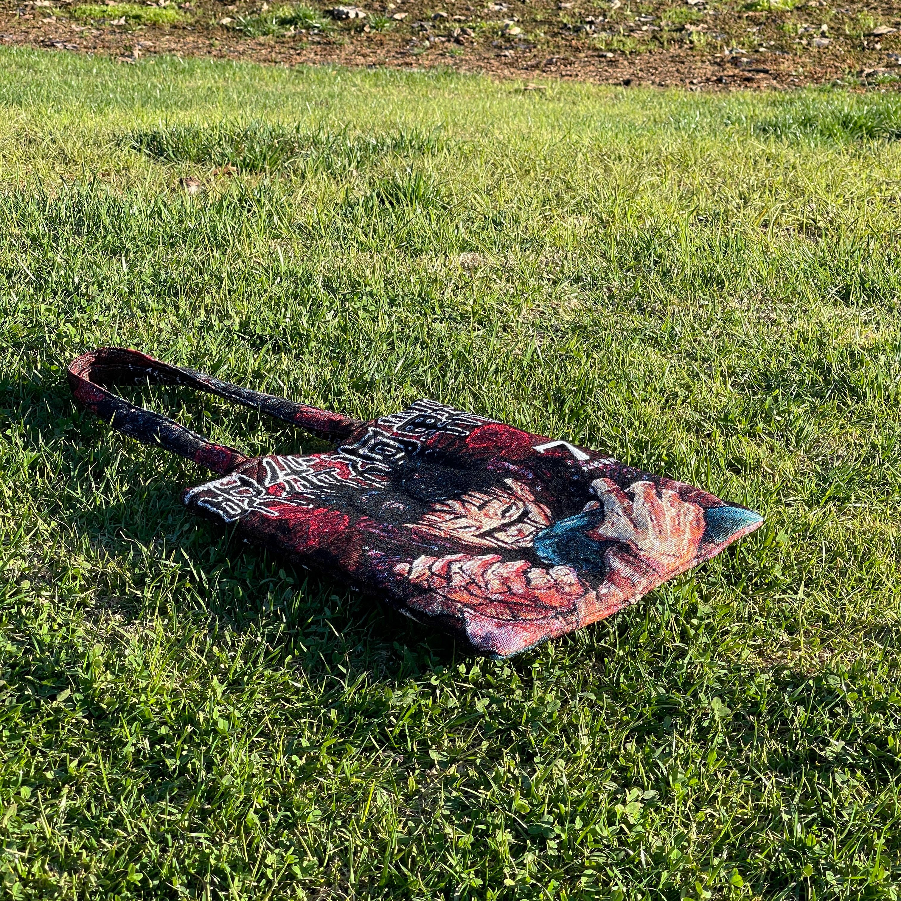 Cursed Woven Tapestry Tote Bag - Image 2